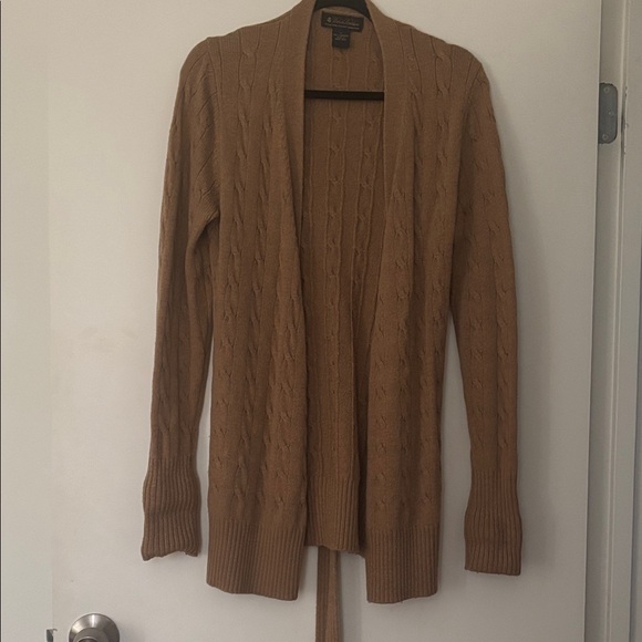 Brooks Brothers Sweaters - Brooks Brothers Women’s Long Cable Knit Cardigan with Tie Belt size M